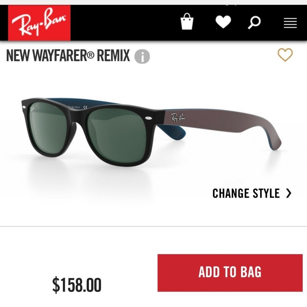 Ray Ban Polarized Wayfarer Remix / RARITY
